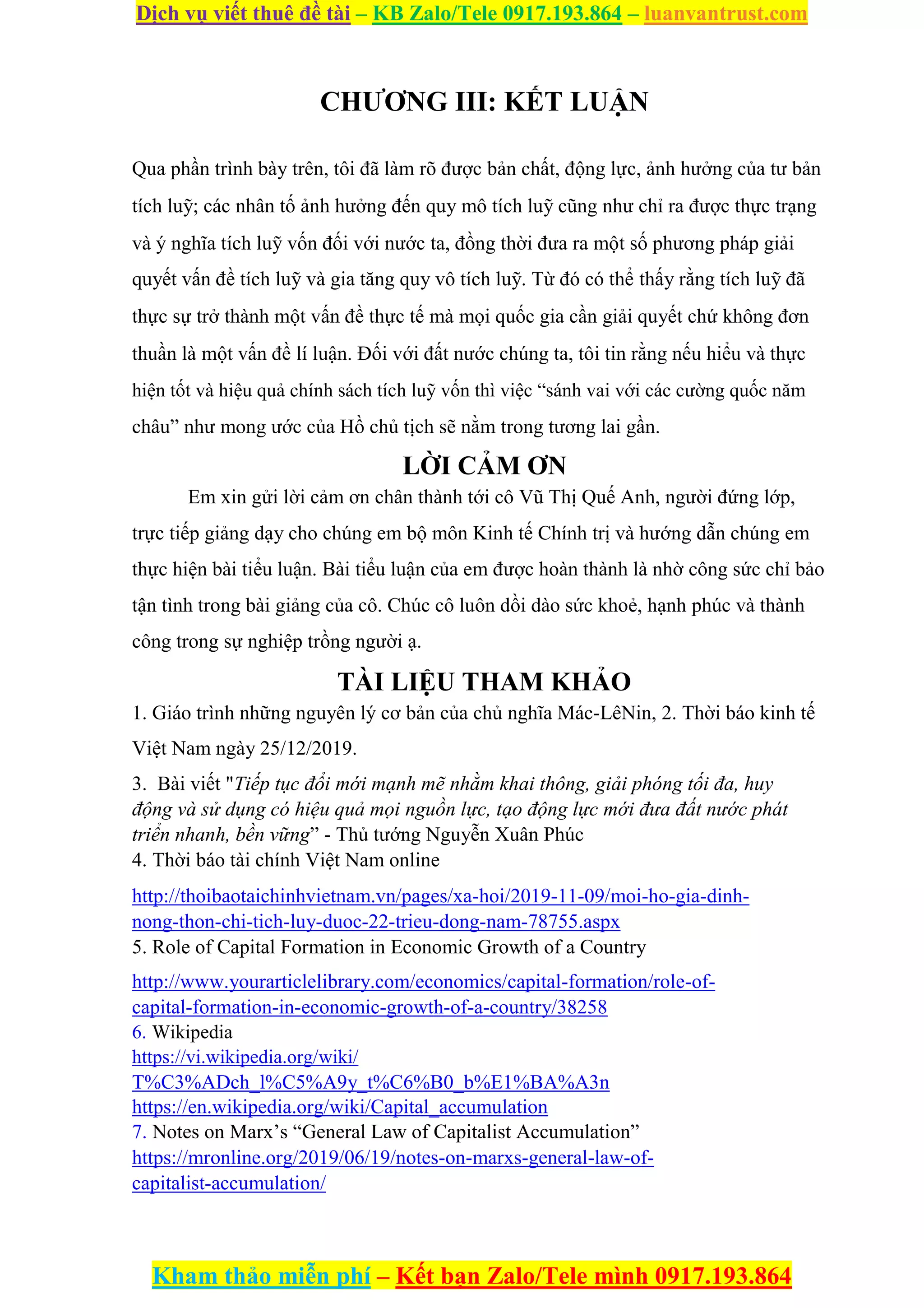 Tích lũy tư bản và các nhân tố ảnh hưởng đến quy mô tích luỹ.doc