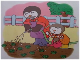 Tchoupi dans le jardin