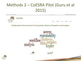 Methods 2 – CoESRA Pilot (Guru et al
2015)
 