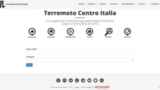 TerremotoCentroItalia - Una piattaforma digitale per il terremoto