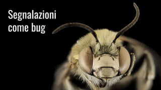 Segnalazioni
come bug
 