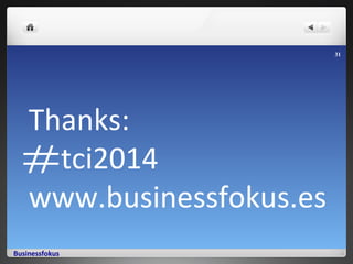 TCI 2014 The Cluster’s competitiveness perceived by Stakeholders 