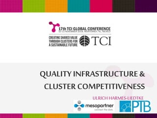 QUALITY INFRASTRUCTURE & 
CLUSTER COMPETITIVENESS 
ULRICH HARMES-LIEDTKE 
 