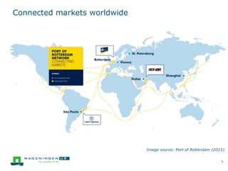 Connected markets worldwide
5
Image source: Port of Rotterdam (2015)
 