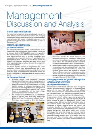 Transport Corporation of India Ltd. | Annual Repor
 