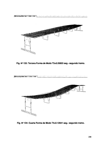 ----.__.
rrrr "r·~~ -
l t -rrn
Fig. Nº 133: Tercera Forma de Modo T3:0.20853 seg.- segundo tramo.
Fig. Nº 134: Cuarta Forma de Modo T4:0.12641 seg.· segundo tramo.
208
 
