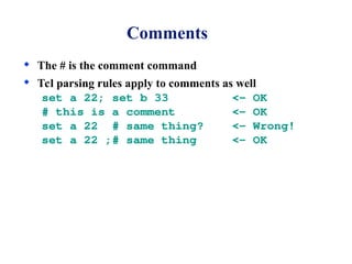 Presentation on TCL/TK scripting language | PPT