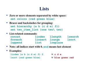 Presentation on TCL/TK scripting language | PPT