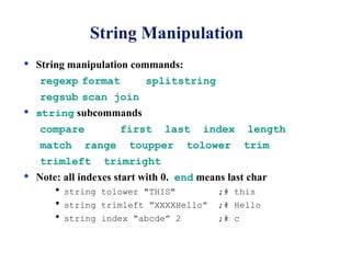 Presentation on TCL/TK scripting language | PPT