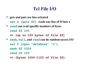 Presentation on TCL/TK scripting language | PPT