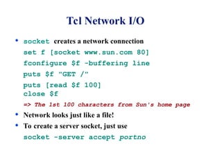 Presentation on TCL/TK scripting language | PPT