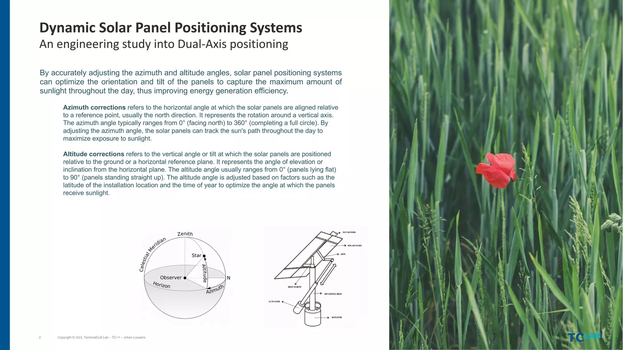 TClab Dynamic Solar Panel Positioning Systems | PDF