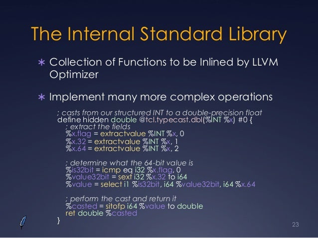 int c bit from extract TclQuadcode Compiler The