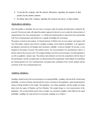 Tata Communication Limited Summer Internship Report | DOCX
