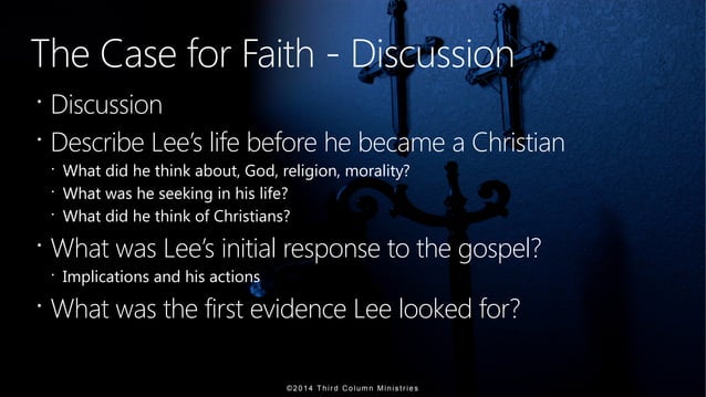 Defending the Faith - The Case for Faith - Lee Strobel | PPT