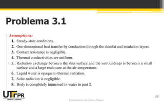 Transferência de Calor e Massa
Problema 3.1
55
 