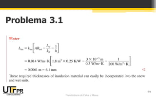 Transferência de Calor e Massa
Problema 3.1
59
 