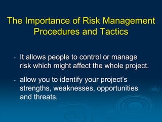 the importance of risk management | PPT