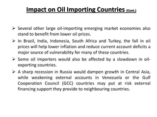 CRUDE OIL PRICES:WHY ARE THEY FALLING AND ITS IMPACT ON WORLD ECONOMY ...