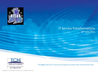 IT Service Transformations | PDF