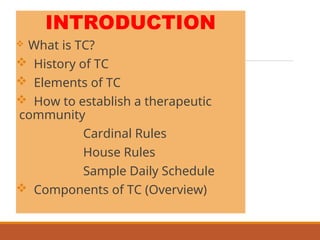 therapeutic community modality program (TCMP) bureau of jail management ...
