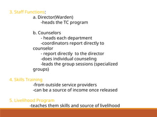 therapeutic community modality program (TCMP) bureau of jail management ...