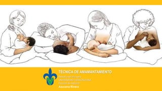 TÉCNICA DE AMAMANTAMIENTO
Pediatría del niño sano
UNIVERSIDAD VERACRUZANA
Facultad de medicina
Azucena Rivera
 