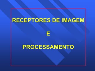 2 
RECEPTORES DE IMAGEM 
E 
PROCESSAMENTO 
 