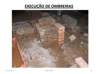 EXECUÇÃO DE OMBREIRAS 
02-08-2014 
JOÃO NEVES 
30  