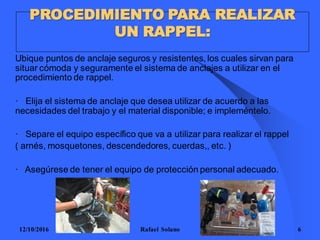 Anclajes Rappel Técnica de rappel | PDF