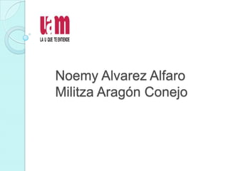 Noemy Alvarez Alfaro
Militza Aragón Conejo
 
