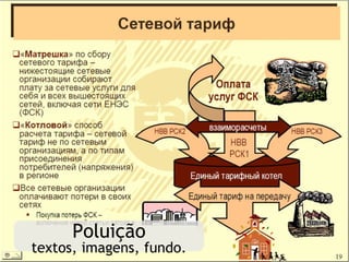 Poluição
textos, imagens, fundo.
 
