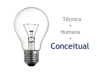 http://www.presentationzen.com/
Conceitual
Técnica
+
Humana
+
 