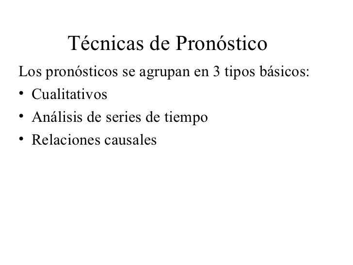 TéCnicas De PronóStico
