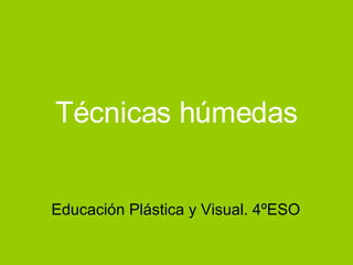 Técnicas húmedas Educación Plástica y Visual. 4ºESO 