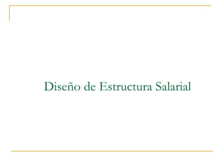 Diseño de Estructura Salarial
 