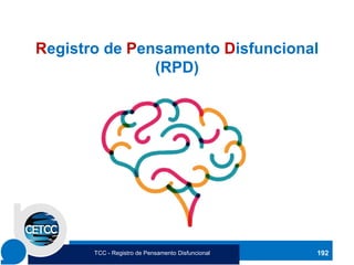 Registro de Pensamento Disfuncional
(RPD)
192
TCC - Registro de Pensamento Disfuncional
 