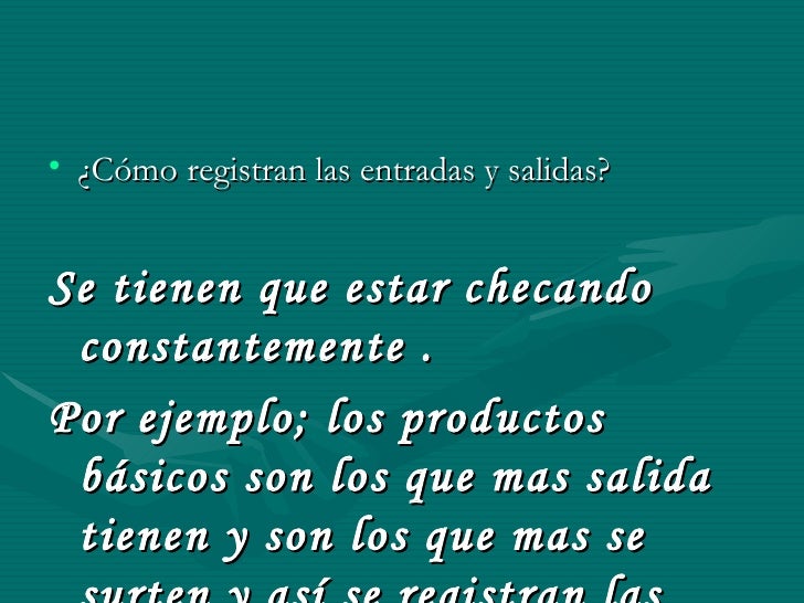 Técnicas de almacenamiento