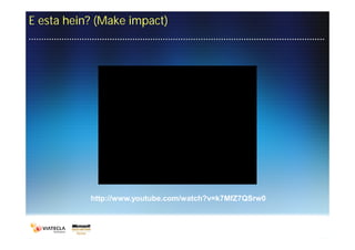 E esta hein? (Make impact)




           http://www.youtube.com/watch?v=k7MfZ7QSrw0
 