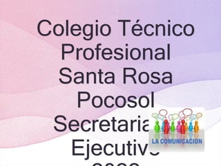 Colegio Técnico
Profesional
Santa Rosa
Pocosol
Secretariado
Ejecutivo
 