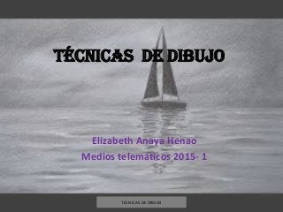 Técnicas de dibujo
Elizabeth Anaya Henao
Medios telemáticos 2015- 1
TECNICAS DE DIBUJO
 