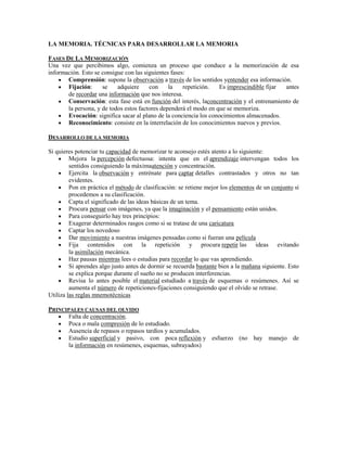 Técnicas de estudio