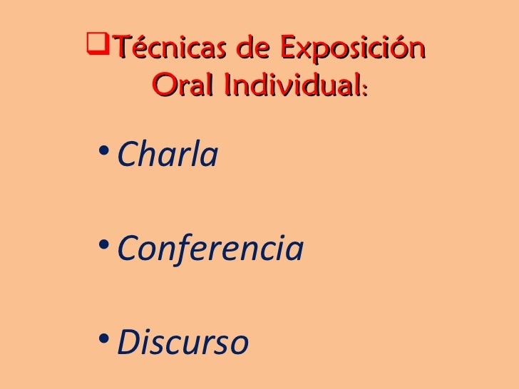 TÉCNICAS DE EXPOSICIÓN.