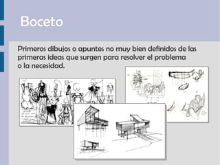 Boceto Primeros dibujos o apuntes no muy bien definidos de las  primeras ideas que surgen para resolver el problema  o la ...