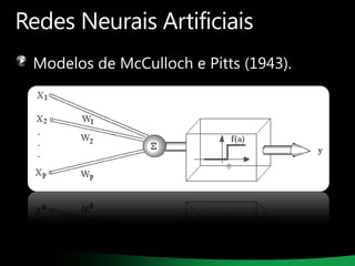 Redes Neurais Artificiais
Modelos de McCulloch e Pitts (1943).

 