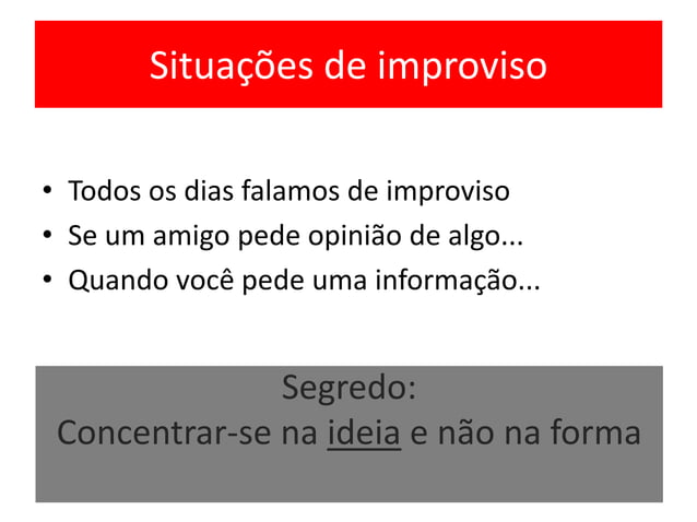 Técnicas de improviso | PPTX