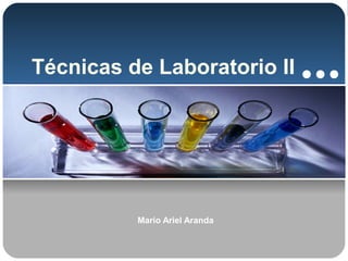 Técnicas de Laboratorio II
Mario Ariel Aranda
 
