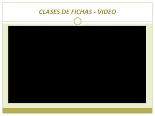 CLASES DE FICHAS - VIDEO
 