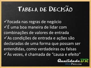 Técnicas de modelagem de teste (parte 1)