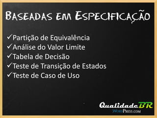 Técnicas de modelagem de teste (parte 1)